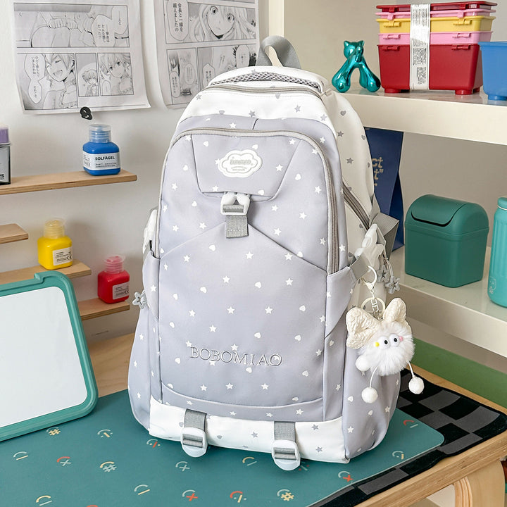 Stylish Star-Patterned School Backpack Stornfield