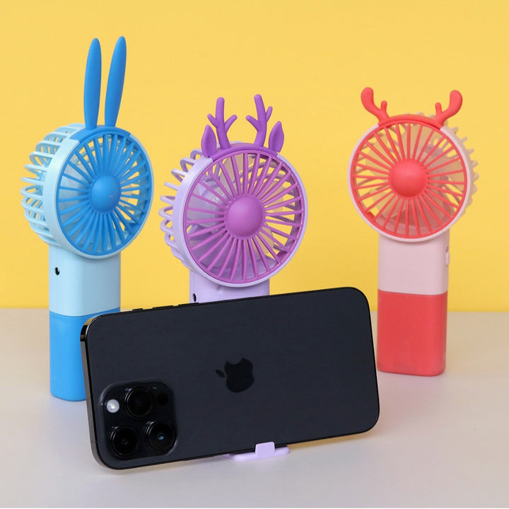 Unisex Portable Hand Fan in Playful Cat Design Stornfield