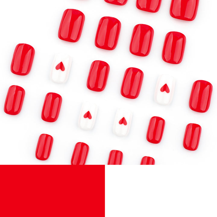 Heart-Embellished Premium Press-On Nail Set Stornfield