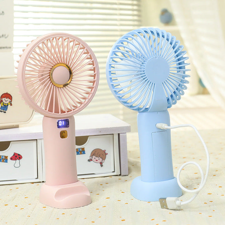 Ladies Portable USB Handheld Fan with Digital Speed Control Stornfield
