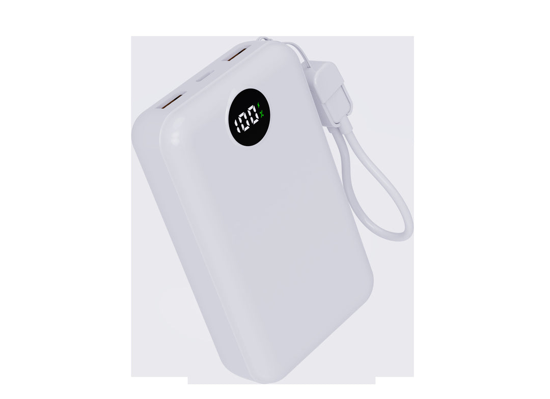 Portable power bank with integrated digital display and intelligent charging function Stornfield