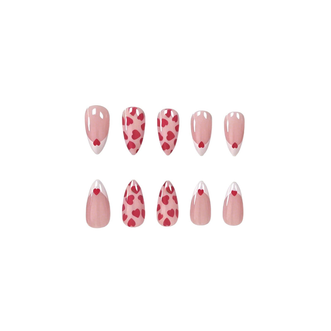 Heart-Patterned Nail Art Enhancements Stornfield