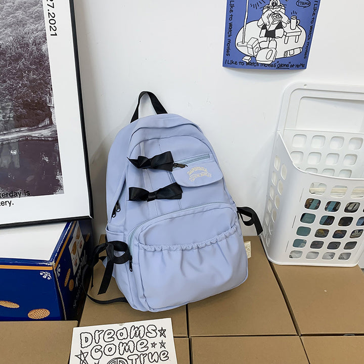Charming Bow-Appliqué Casual Backpack Stornfield