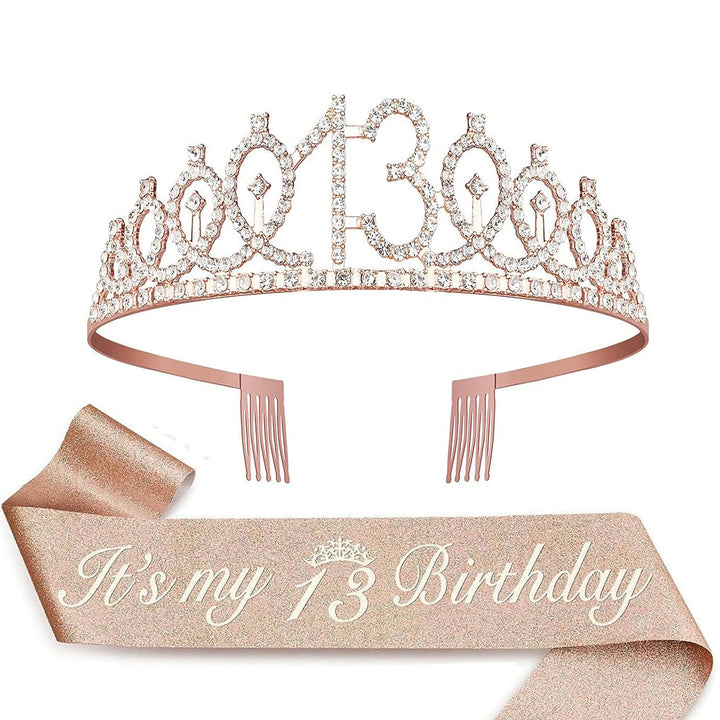 Ladies Crystal Princess Crown with 30 & Fabulous lettering Stornfield