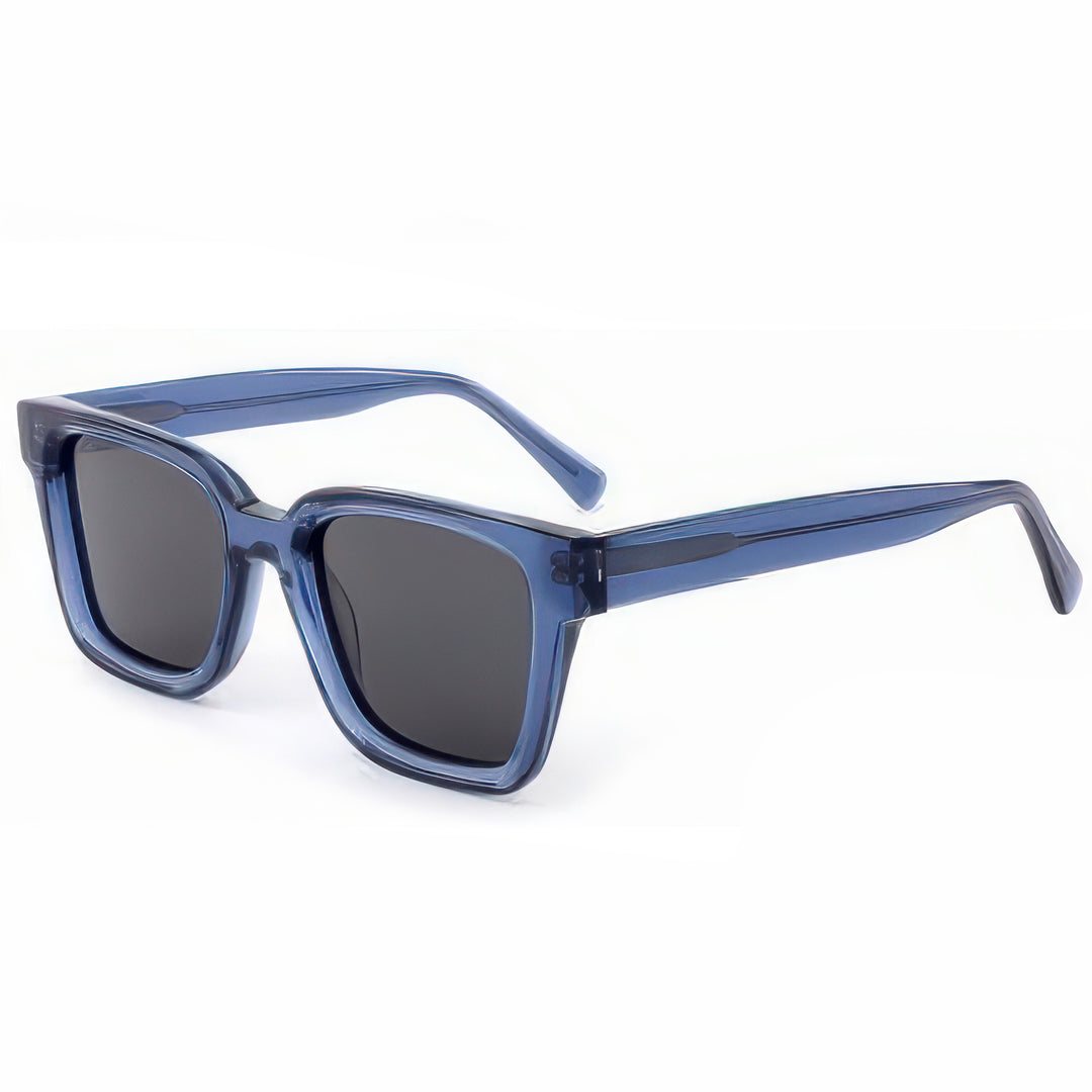 Ladies' Fashionable Square Sunglasses with Transparent Plastic Frame and Polarized Lenses Stornfield