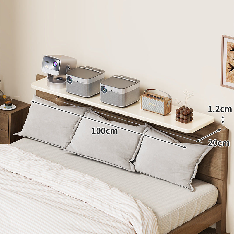 Slim Wall-Mounted Floating Bedside Shelf with Concealed Brackets