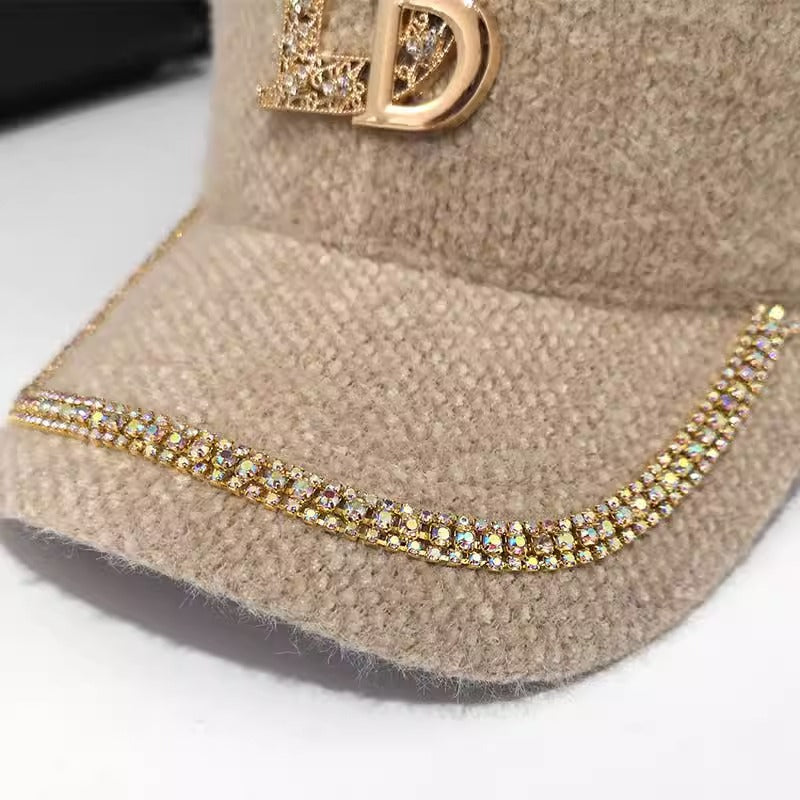 Women's Luxurious Embellished Wool Baseball Cap Stornfield