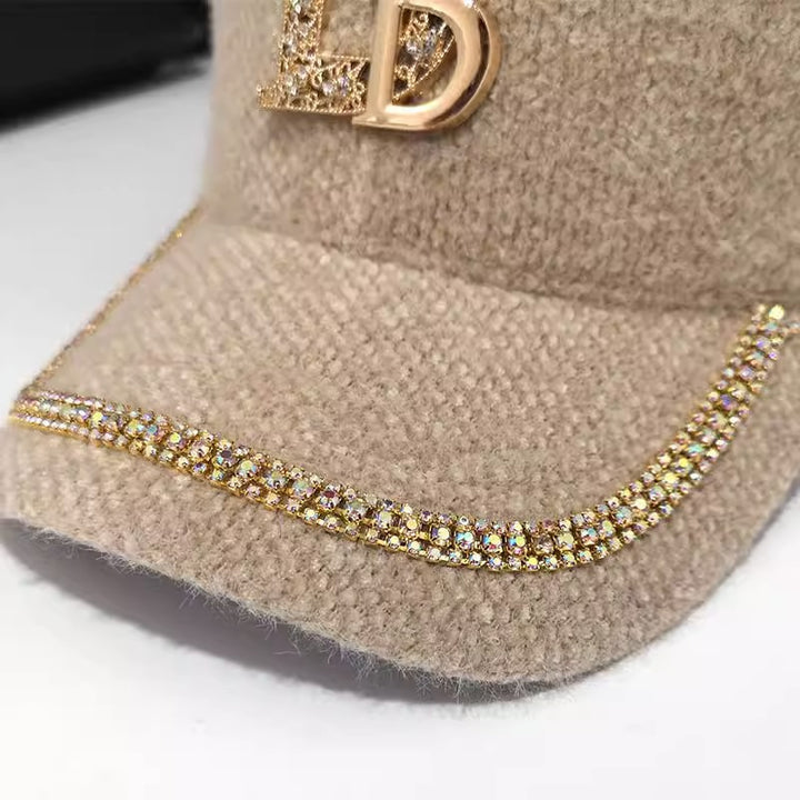 Women's Luxurious Embellished Wool Baseball Cap Stornfield