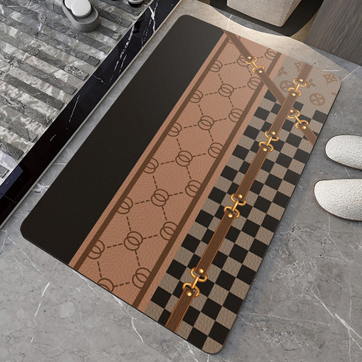 Playful Illustrated Bathroom Mat