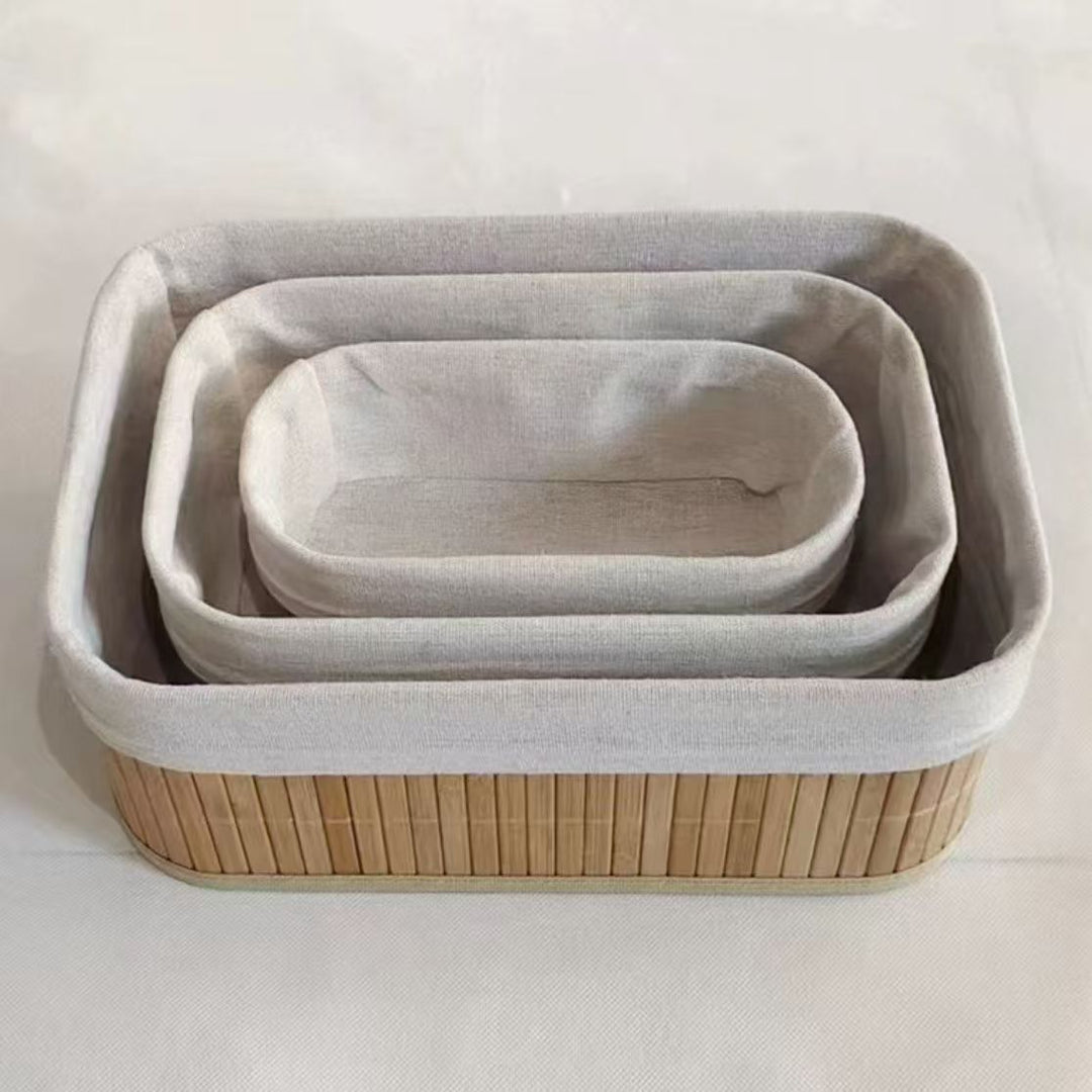 Storage basket with fabric cover Stornfield