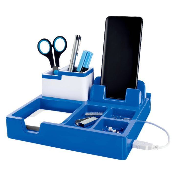 Multifunctional desk organizer with USB charging port Stornfield