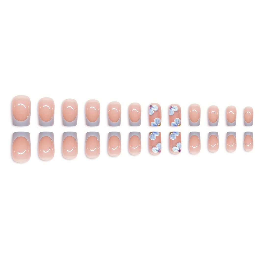 Artistic Floral Acrylic Press-On Nails Stornfield