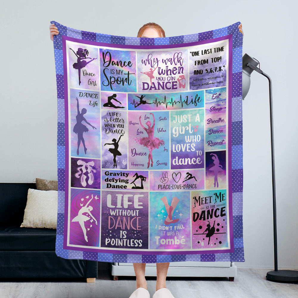 Dance-Themed Fleece Blanket Stornfield