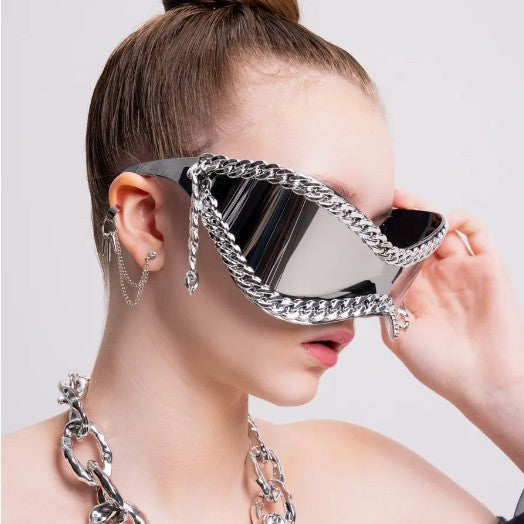 Women's fashionable sunglasses with chain frame Stornfield