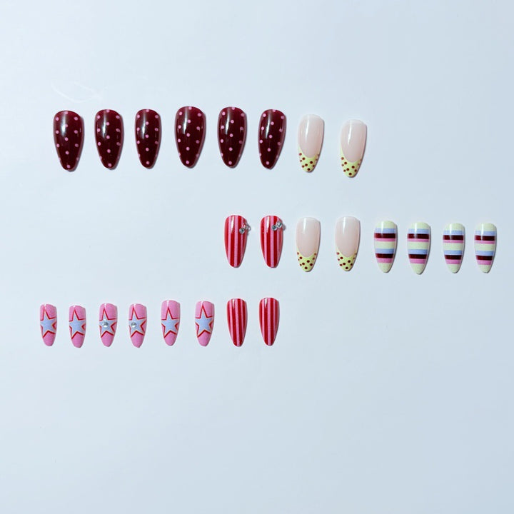 Artful Nail Set with Festive Patterns Stornfield