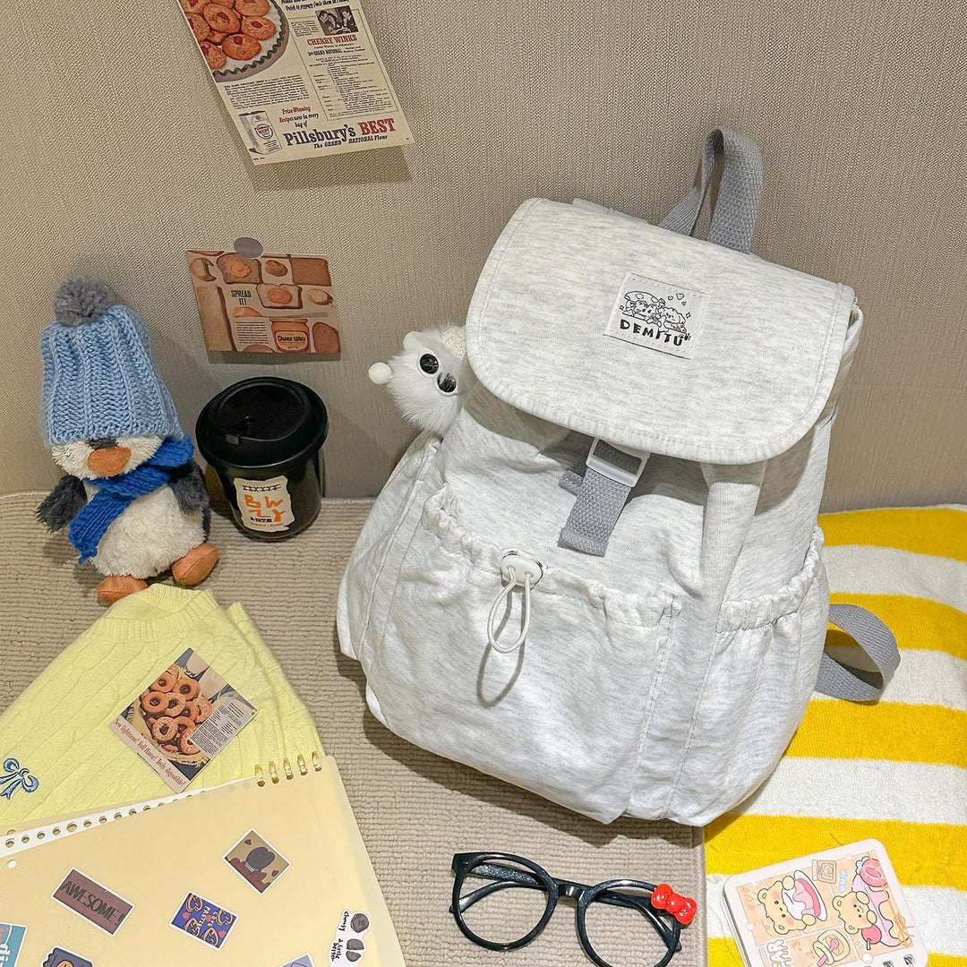 Casual Drawstring Flap Backpack Stornfield