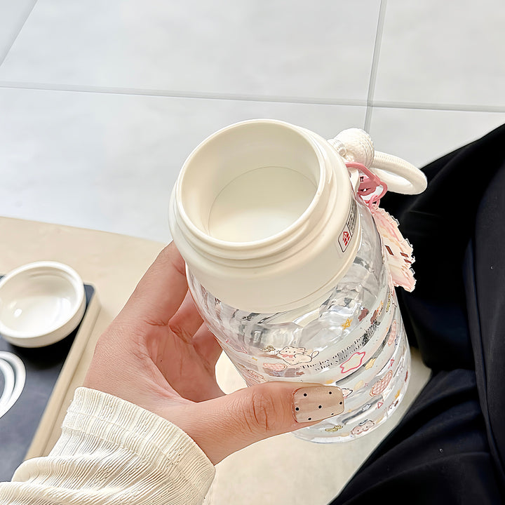 Ladies versatile drinking bottle with integrated keychain Stornfield