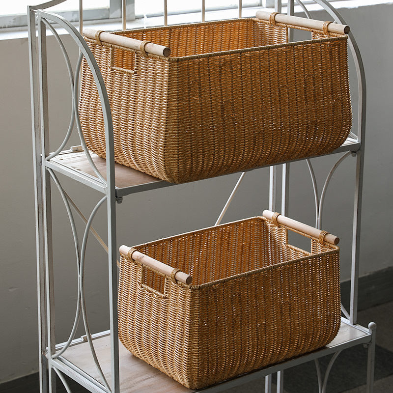Large Handwoven Storage Basket with Ergonomic Handles Stornfield