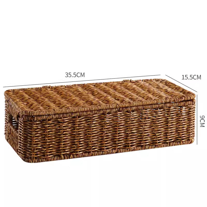 Unisex Rectangular Storage Basket with Removable Fabric Insert Stornfield