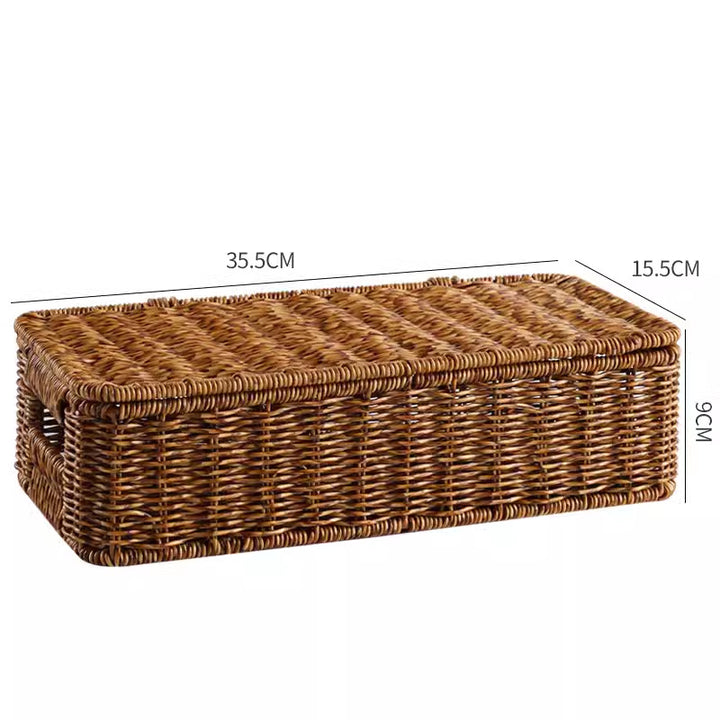 Unisex Rectangular Storage Basket with Removable Fabric Insert Stornfield