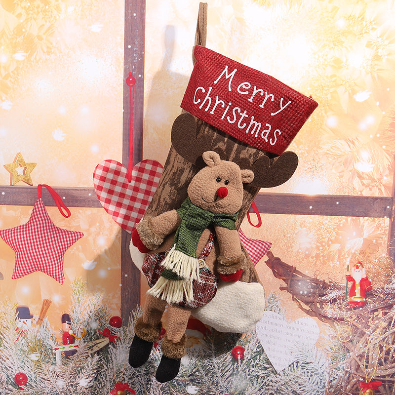 Decorative Christmas stocking in reindeer design Stornfield