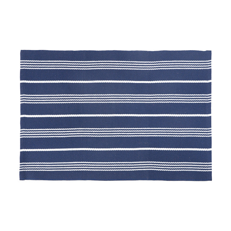 Flat-woven living and dining room rug