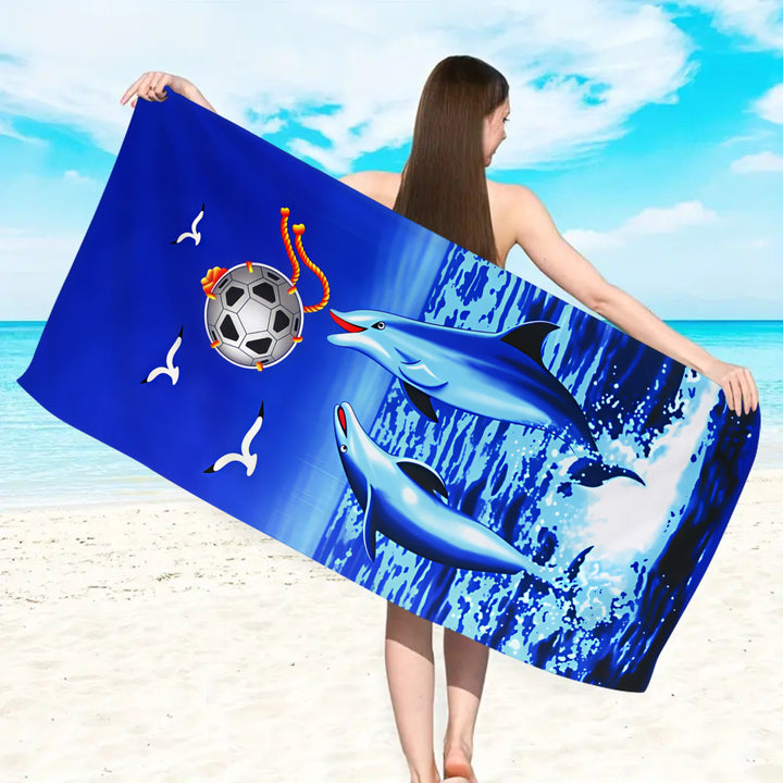 Microfiber beach towel with exclusive turtle motif Stornfield