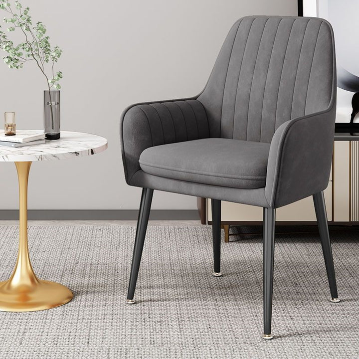 Modern Accent Chair with Gold Legs Stornfield