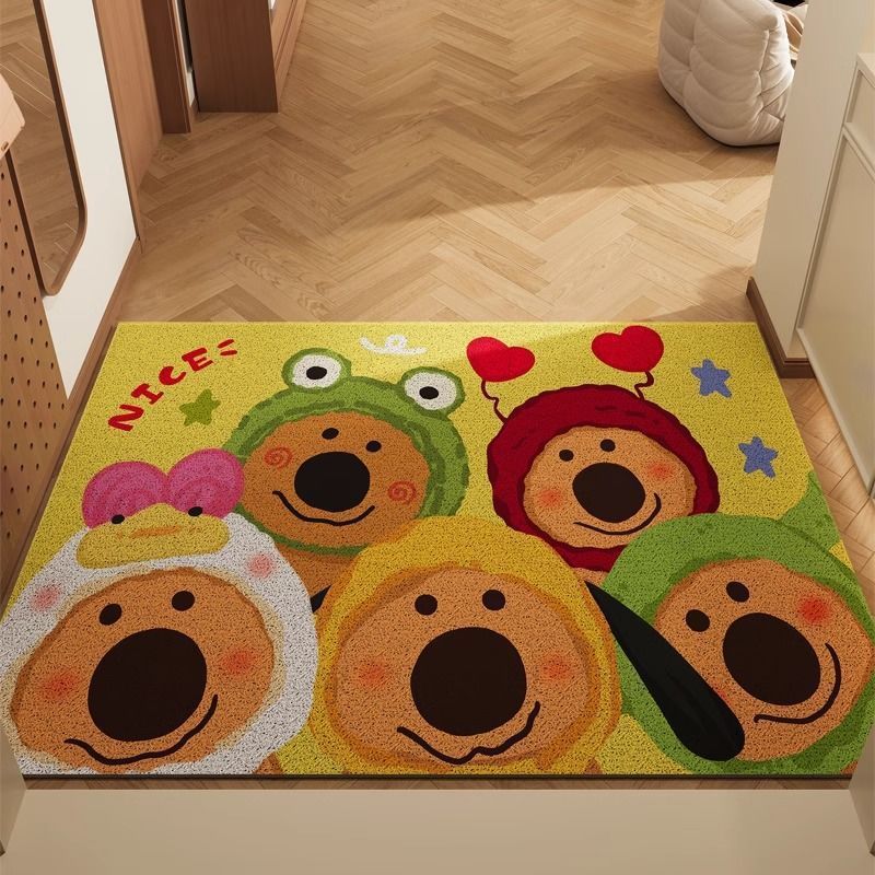 Cute Bear Pattern Doormat for Home Entryway
