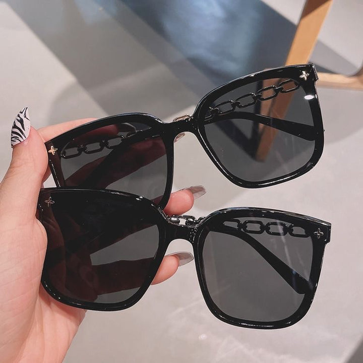 Women's extra-large sunglasses with fashionable chain frame Stornfield