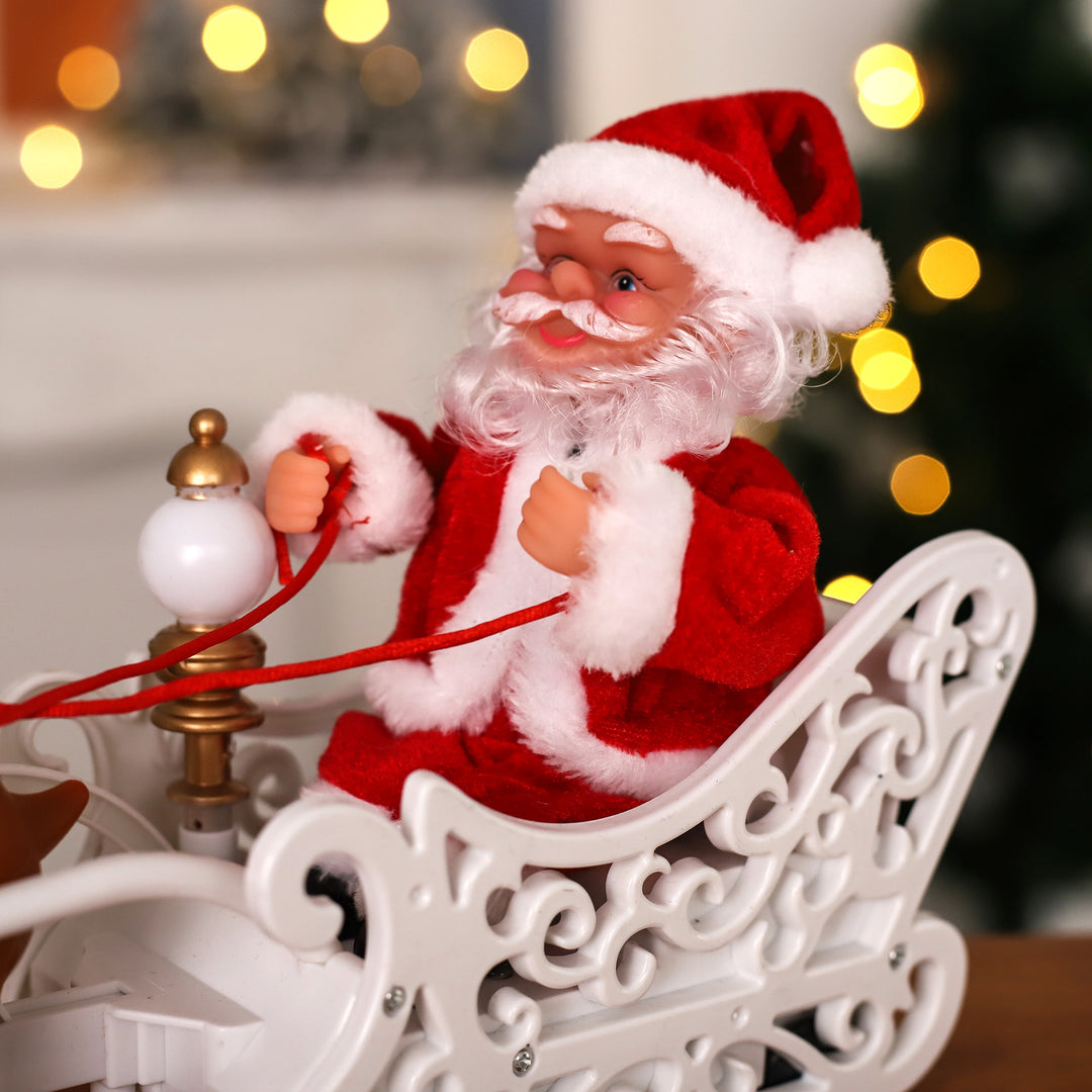 Santa Claus and Reindeer Figures Set Stornfield