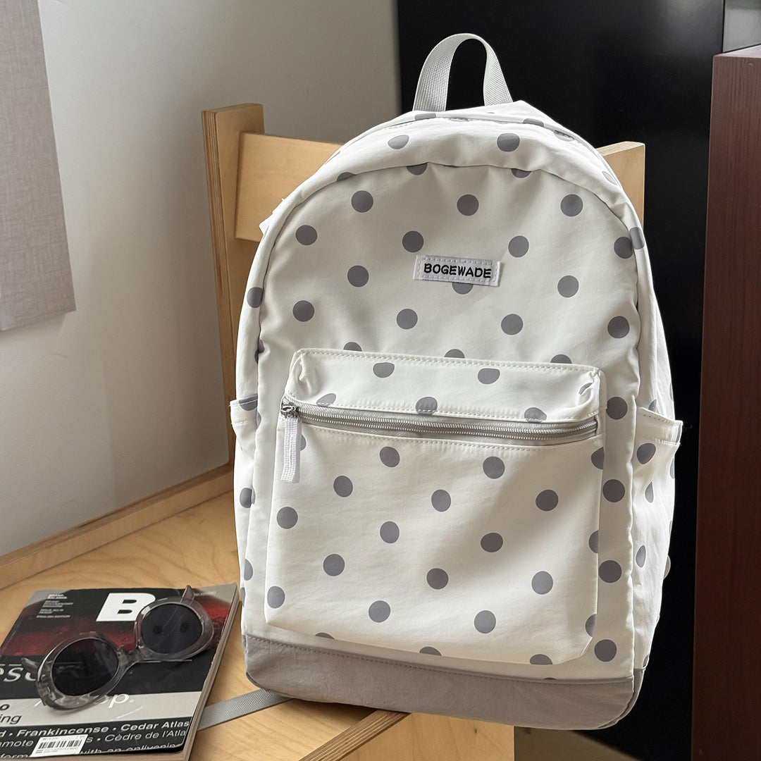Casual Dot-Printed Backpack Stornfield