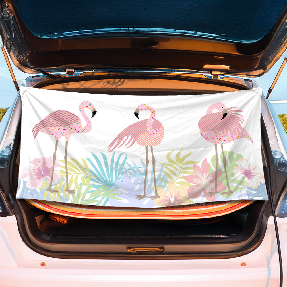Trunk mat in creative flamingo design Stornfield