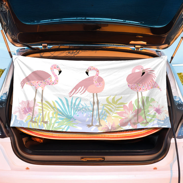 Trunk mat with creative flamingo design Stornfield