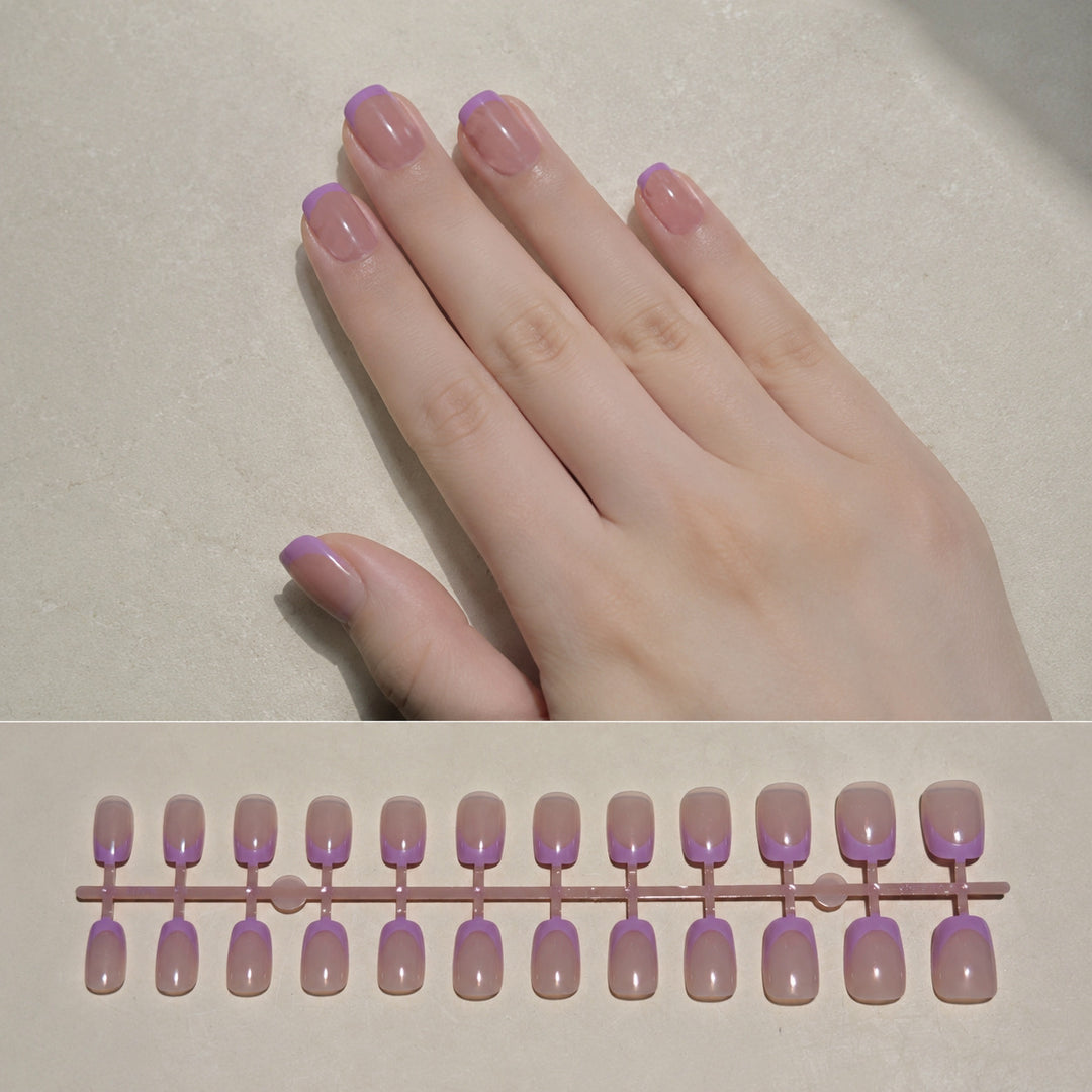 Chic French Tip Press-On Nail Art Set Stornfield