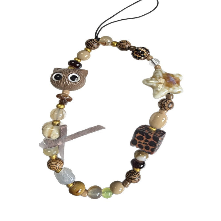Decorative Beaded Owl Charm Phone Accessory Stornfield