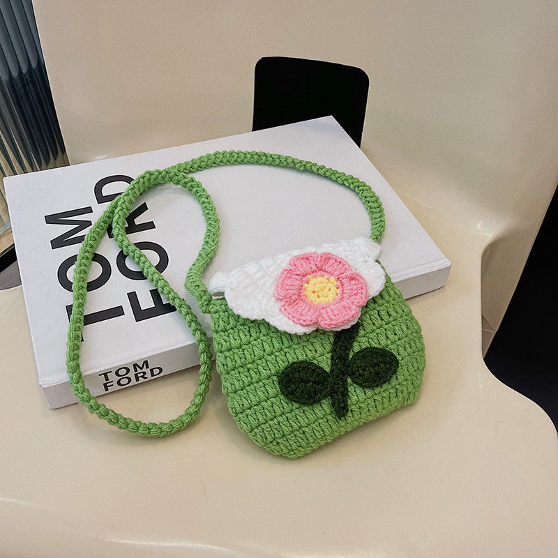 Floral-Themed Crochet Mini Bag