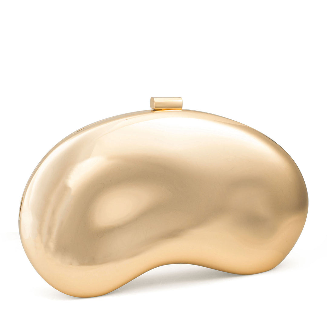 Sculpted Metallic Clutch