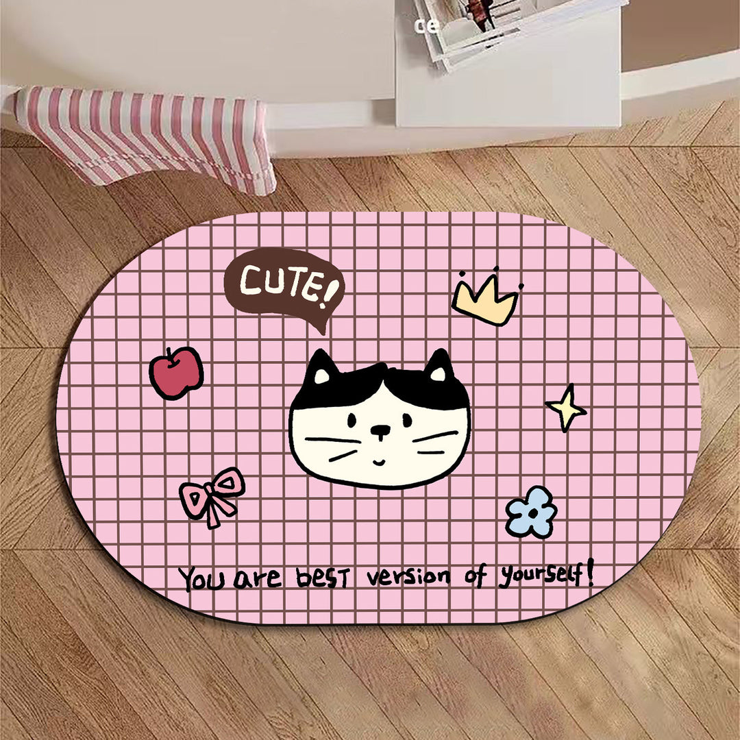 Cute Dog-Themed Plush Bath Mat