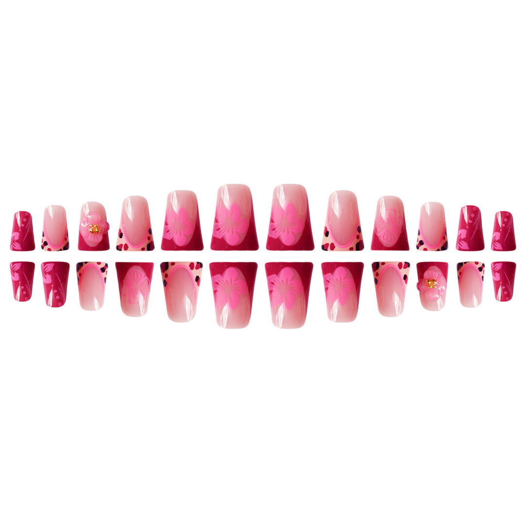 Floral Cat-Ear Design Press-On Nails Stornfield