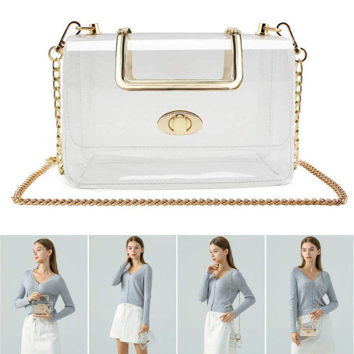 Transparent shoulder bag with structured design Stornfield