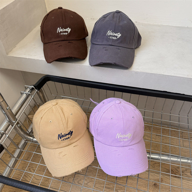 Men's Distressed Cotton Baseball Hat Stornfield