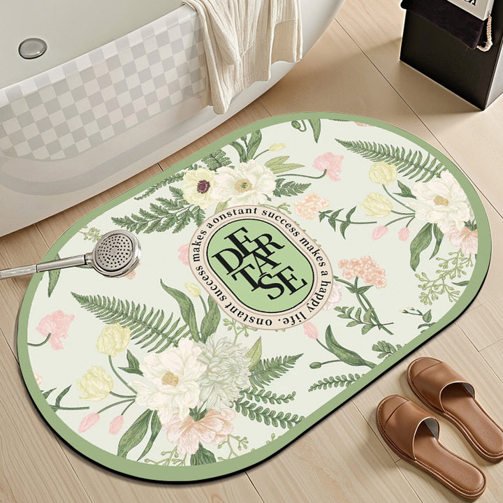 Floral Patterned Bath Mat Stornfield