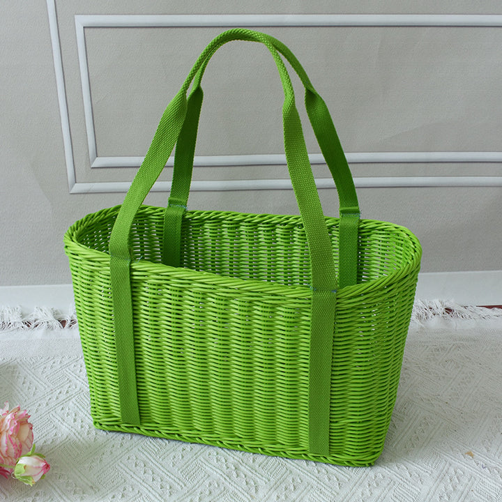 Stylish Woven Market Tote Stornfield