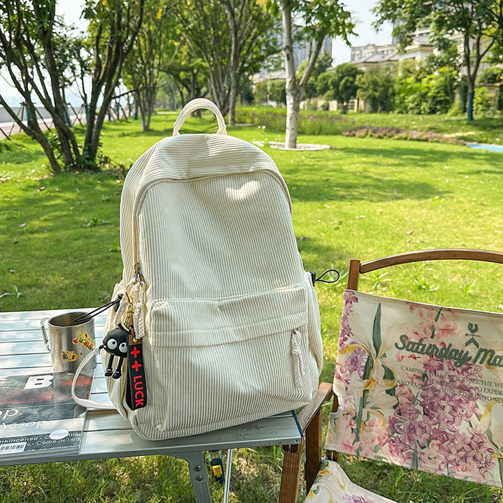 Corduroy Textured Casual Backpack Stornfield