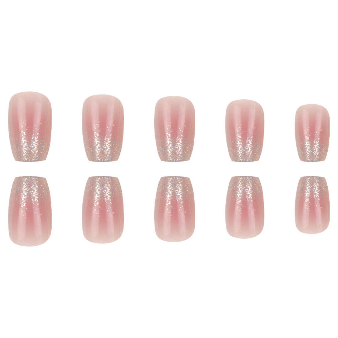 Long Glittered Ombre Press-On Nails Stornfield