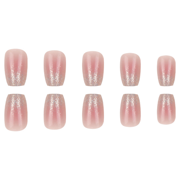 Long Glittered Ombre Press-On Nails Stornfield