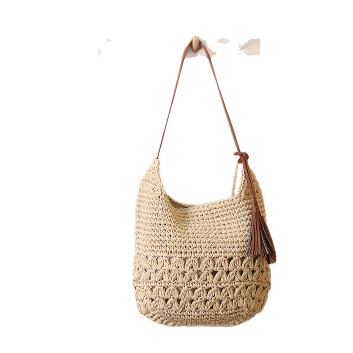 Handcrafted Shoulder Bag Made of Braided Natural Material Stornfield
