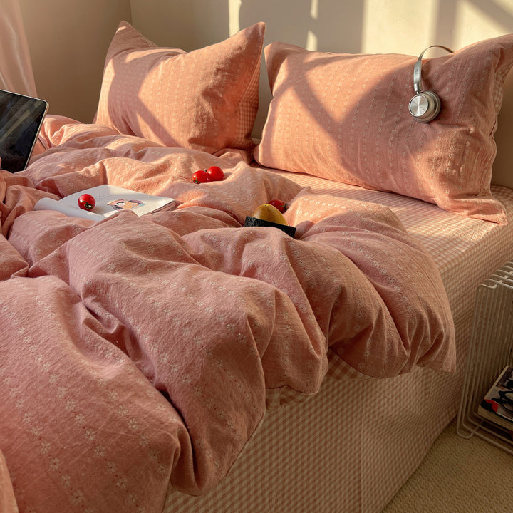 Textured Linen Duvet Cover Set