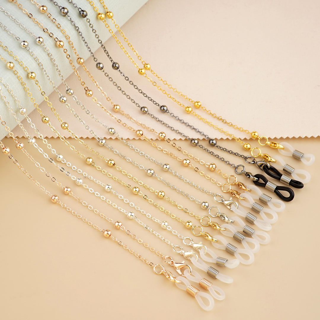 Silver Bead Decorative Eyewear Holder Chain Stornfield